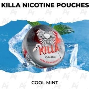Can of KILLA Nicotine Pouches Cold Mint 16mg extra strong menthol flavor | killa nicotine pouches cold mint 16mg australia.jpg
