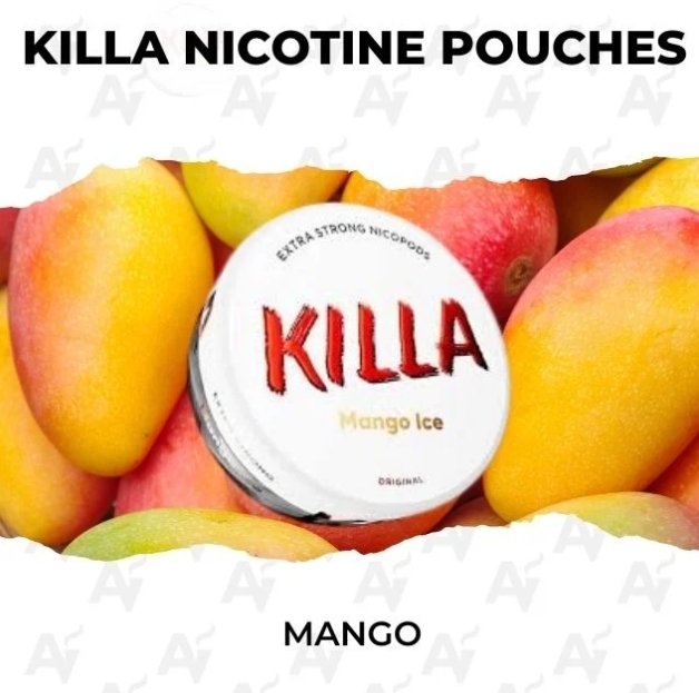 KILLA Mango 16mg Nicotine Pouches| killa nicotine pouches mango 16mg australia.jpg Can of KILLA Mango 16mg nicotine pouches from KILLA nicotine pouches Australia shop | killa nicotine pouches mango 16mg australia.jpg