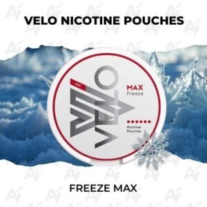 Can of VELO Freeze Max 14mg nicotine pouches in Australia displaying dark blue ultra cold mint slim design | velo nicotine pouches freeze max 14mg australia.jpg