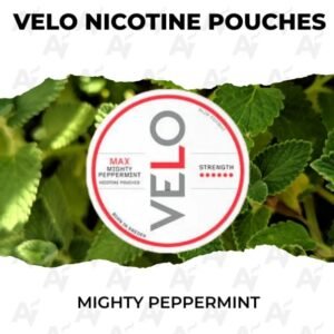VELO Nicotine Pouches Mighty Peppermint 14mg max strength tin available in Australia | velo nicotine pouches mighty peppermint 14mg australia.jpg