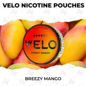 Can of VELO Breezy Mango 6mg tropical nicotine pouches for Australian order| velo breezy mango 6mg can australia.jpg