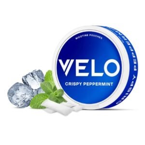 Can of VELO Crispy Peppermint 10mg slim nicotine pouches for Australian buyers| velo crispy peppermint 10mg can australia.jpg