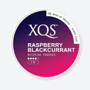 Can of XQS Raspberry Blackcurrant 10mg nicotine pouches Australia| xqs raspberry blackcurrant 10mg can.jpg